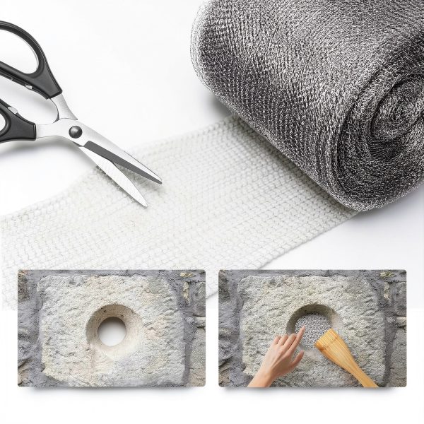 Moyios Stainless Steel Mesh Roll 5"×32ft Silver Rodent Deterrent-4