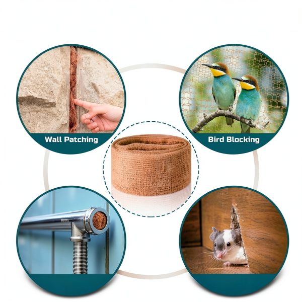 Copper Mesh Roll Premium PamMittul 5in x 30ft Rodent Protection Kit-4