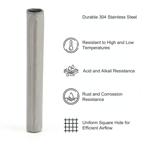 304 Stainless Steel Woven Wire Mesh 250 Mesh 1000x400mm by PATIKIL-2