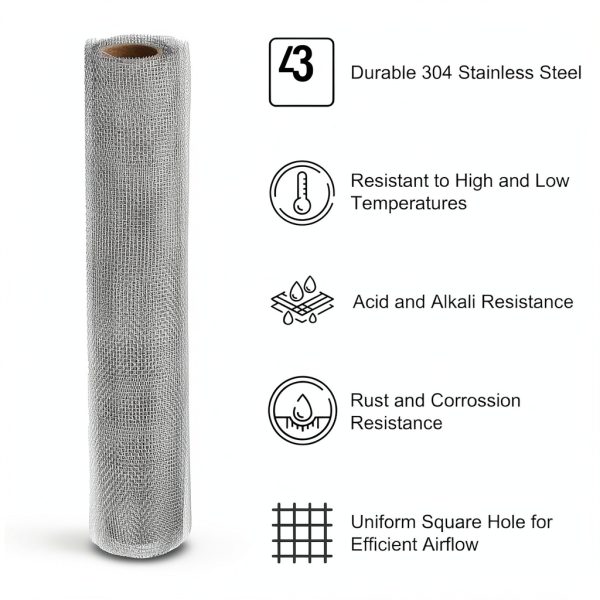 Stainless Steel Wire Mesh 16 Mesh 40x16in PATIKIL Durable Woven Mesh-2