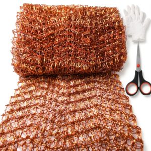 Copper Mesh Rodent Control Rodent Mesh Sturdy Pure Copper Stuff-fit Wire Mesh for Gap Blocker Fill Fabric 5" x 78"-0