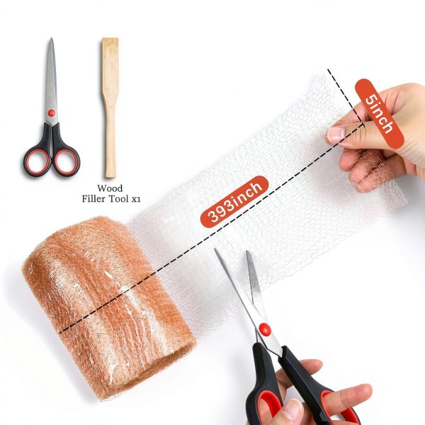 Copper Mesh Rodent Control, 5 in x 35 ft Proof Wire Screen Roll for Mice Rat Rodent, Bat & Snail, DIY Blocker Weep Hole Filler & Wool Mouse Trap-3