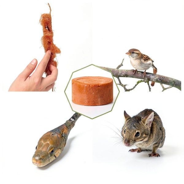 Copper Mesh Rodent Control, 4in x 30ft Premium Copper Wool Ideal for Hole Blocking, Rustproof Pure Mesh for Mice Slug Snail Control, with Exclusive Wood Stick-5