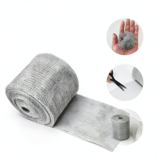 Wire Mesh for Mice Control 5 in X 30Ft,Hole Fill Fabric, Weep Holes Covers, Upgraded Stainless Steel Wire Mesh Roll, Flexible Stretchy Mesh Fabric for Garden House and DIY, Rodent Barrier-2